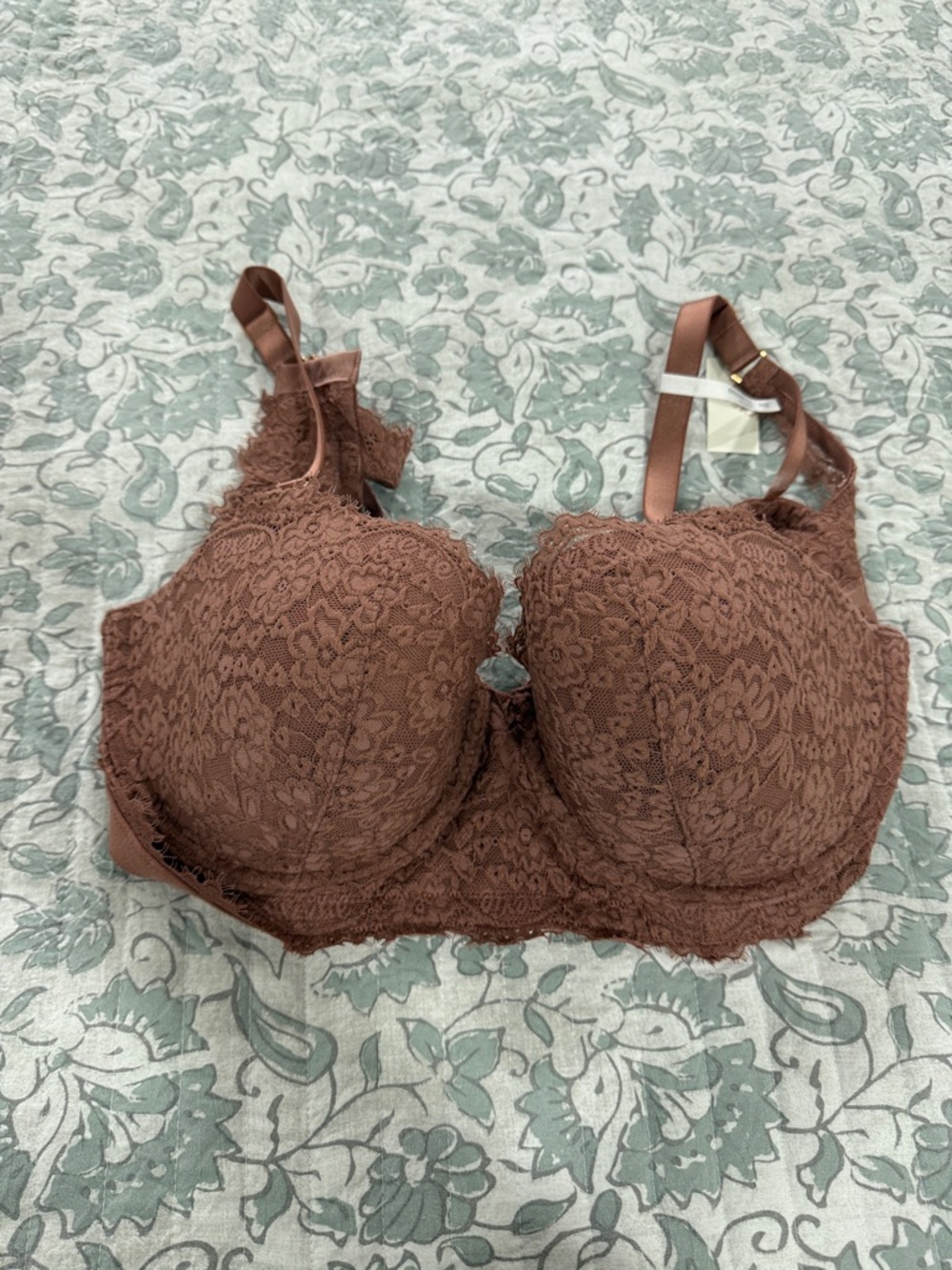 aerie Brown Lace Underwire Bra